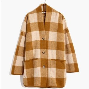NWT Madewell Buffalo Check Sweater Jacket
